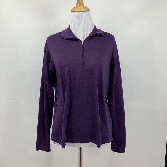 Vintage Patagonia Shirt Women M Medium Grape Capilene Pullover Base Layer Top - Picture 2 of 15